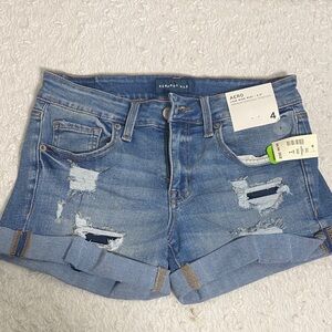 Aeropostale Low Rise Distressed Jean Shorts NWT